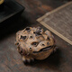 Ye Yu, Chen Hongjun, bark golden toad, Yixing purple sand tea pet ornaments, tea set, fully handmade tea toy carving, bark golden toad, works by Chen Hongjun