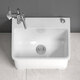 Balkon Mop Pool Keramik mit Wasserhahnloch integriert hohe Fußhaushalte Badezimmer Mop Pool Floor Basin Groove.