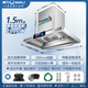 Vili Range de gama comercial Capucha superior Tipo de succión Estufa de leña Rural estufa de tierra Smoking Hood Store de pollo frito Catering Catering Acero inoxidable Acero inoxidable Caperino Gran Caperé de acero inoxidable 1.5 metros Single Head 1000W 830mm Profundidad