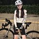 Summer cycling suits for women in spring and autumn road bike riding suits for men long-sleeved tops for bicycle road bike riding clothes quick drying white-summer XS
