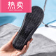 
Yaoxin sandals for women plastic hollow summer new style hole shoes flat nurse shoes wedge women's shoes soft sole white shoes 6627 black shot one size 36