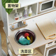 日式儿童过家家厨房玩具木质仿真工具做饭木制厨具3-6岁生日礼物 加高款-B日式灰白厨房+冰箱 发客