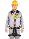 
Golm safety belt wind power electrician high altitude work outdoor anti-fall five-point rope set 897 F-1 single small hook 1.8 meters
