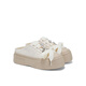GG-CC [Muffin de nube] Spring Nuevo zapatos a media desplazamiento de suela gruesa de moda zapatos casuales de un pie para mujeres G25U9717 Off-White 35