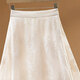 Cypress high-waisted skirt 2025 spring new women's fashion style embroidered mid-length large hem skirt
