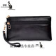 Kangaroo Neu einfaches weiches Leder-Hand-Holding-Brieftasche Ladies Langes Großkapazität Wechseln Sie die wichtigste Handy-Tasche vielseitiger Trend in allen Jahreszeiten schwarz jd