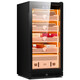 CIGARLOONG 220C cigar cabinet, precise constant temperature and humidity, natural cedar wood interior, choleric cigar humidifier, smart WiFi controlled water ion purified ammonia compressor cabinet, anti-fog door smoke cabinet, obsidian black, purified ammonia + WiFi + cedar wood shelf