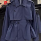 Pierre Cardin (pierre cardin) windbreaker 2025 early spring new style large size slightly fat unique super good-looking small fashionable navy blue windbreaker jacket navy blue this year's popular/design sense niche/cold L recommended 100-120Jin Jin equals 0.5 kg