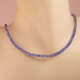 Li Shen S925 silver gold plated natural tanzanite exquisite design necklace small size