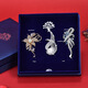 Old silversmith high-end women's brooch gift box set TW119 elegant brooch three-piece set