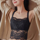 Songfanxi lace bra for women with big breasts, small gathering, anti-sagging, anti-exposure, sexy beautiful back tube top, thin large size bra, light coffee M 75BCDE