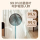 Midea National Subsidy Clover Sleeping Electric Fan Floor Fan Level 1 Energy Efficiency Light Sound Desktop Vertical Home Energy-Saving Fan Intelligent Fan DC Frequency Timing Remote Control Fan APP Intelligent Control Antibacterial Care Low Noise Energy Saving Clover 30DS