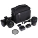 Jichuan Camera Bag Shoulder Crossbody Photography Bag SLR Mirrorless Digital Camera Liner Bag Storage Bag Portable Handheld Waterproof Suitable for Canon Sony MR70 Black Large