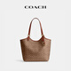 COACH gift classic logo DAY hidden buckle tote bag shoulder bag large capacity retro crossbody bag winter women's bag B4/brown caramel color (new version)