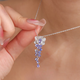 Chihuan natural tanzanite necklace for women 925 silver inlaid with original design coconut tree simple clavicle chain pendant tanzanite necklace