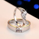 MZMZ Platinum Couple Ring pt950 Platinum Proposal Diamond Ring Pair of Rings Valentine's Day Birthday Gift for Girlfriend Local Warehouse/Next Day Delivery - Light Luxury Eternal Love Living Ring