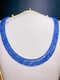 Lierui Ruyijia ice seed high-grade 18k gold buckle cornflower tanzanite necklace 3-4.5mm necklace 18k real gold buckle