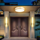 Durable door ceiling light foyer light house light eaves balcony outdoor balcony light outdoor waterproof door new 6626-50 cm-three color light change-42W