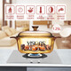 Corning pot set amber glass soup pot stew pot 2-piece set 1.25L+3.2L high temperature resistant open flame available