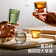 Teastone ancient glazed teacup tea set set cup glass master cup double-layer anti-scalding insulated water cup resistant to high temperatures
