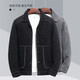 UOSO Men's Jacket Jacket Men's Short Faux Suede Casual Jacket Fashion Trend Loose Lapel Jacket Men A2J196326 Gray L 175 (Suitable for 135-150 Jin Jin equals 0.5 kg)