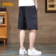 JEEP Ice Silk Thin High-end Cargo Shorts Men's 2025 Summer Loose Casual Pants Men's Five-Point Medium Pants Men
