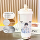 Zeitagent Cup Peripherieal Chengxia fei Ven Land Guang Edelstahl Thermoshöhe Strohwasserbecher Doppelgetränk BXAB15568 Agent Keramikverkleidung Inner Liner-520ml mit Lanyard