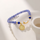 Chihuanjinji Natural Crystal Tanzanite Women's Bracelet Single Circle Bead Bracelet Original Design Girlfriend Holiday Birthday Gift Tanzanite-Yaotu 17cm