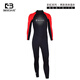 BESTDIVE Rainbow Series Super Elastic Diving Suit 3mm Long One-piece Wet Suit Men's Flame Red One-piece 3mm M