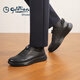 Goldlion Men's Shoes 2025 Autumn and Winter New Business Casual Leather Shoes Comfortable and Versatile Sports Shoes Soft Surface Light Sole Running Shoes Genuine Leather Black 37 (235mm)