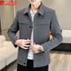 Pierre Cardin Men's Jacket Men's Spring and Autumn Trendy Casual Lapa Caet 2025 New Spring Men's Top LJK695 Gray XL [Adecuado para 120-135Jin [Jin iguala 0.5 kg]]]