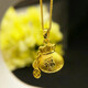 Junbu's new versatile small lucky bag gold pendant for women to transfer ancient money and coin lucky bag imitation gold necklace gift 18K gold unicorn lucky bag pendant + lanyard