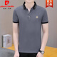 Pierre Cardin Kurzärärtes T-Shirt für Herren Frühling und Sommer Neues Freizeit-T-Shirt-Lapel-Geschäft Polo Paul Shirt Halbärmelige Herrenkleidung 682 Black 2xl [141-160Jin [Jin entspricht 0,5 kg]]