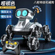 Bosile Intelligent Remote Control Robot Dog Children's Remote Control Car Toy Gesture Sensing Mechanical Pet Dog Little Boy Birthday Gift Handle Remote Control Eight-Wheel Robot Dog Silver 2 Sets of Lithium Batteries - 120 Minutes of Battery Life