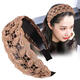 Case makeup Chinese Valentine's Day white hair headband temperament hairpin wide edge widened thin fashion Internet celebrity hair hoop popular wide edge lace headband black