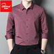 Arctic Velvet-Shirt Herren-Langarm-Neugeschäfts-Casual-Shirt ohne Bügel und Anti-Falten-Taschenarbeit Business Herren-Shirt 6627 Red One Size 190/xxxxl190-200jin [Jin gleich 0,5 kg]