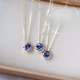 Hunter Japanese agete Akado natural tanzanite necklace women's light luxury retro amethyst 18K gold birthstone pendant amethyst tanzanite necklace