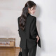 Troman black suit suit for women, loose casual temperament, professional wear, women's interview formal wear, business workwear suit jacket