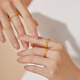 Lukfook Jewelry Long Lasting Gold Ring Loach Back Pure Gold Pair of Rings for Women Price Size 14 - About 3.33g