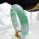 Burmese ice jade bracelet, imperial concubine round bar, green and floating glass jade ring, jade bracelet, inner diameter 57mm