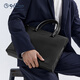 
Jinlilai official flagship men's bag genuine leather large capacity handbag new business bag men's crocodile pattern cowhide briefcase black large bag 13 inches