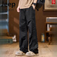 Jeep Spirit Jeep Hosen Herren Frühlings- und Sommer -Outdoor -Ladung Fallschirmjaoperhosen Männer gerade lose Bodenhose Großgröße Casual Hosen Männer 9855 Khaki M.