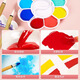 Liupin Academy Chinese Painting Pigments Beginner Set 12 Colors Elementary School Children's Entry Materials Brush Ink Painting Tool Set Chinese Painting Supplies Tools Art Students' Full Set