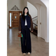 Guo Jiujiu's retro contrast embroidered ragdoll sleeve cotton jacket woolen jacket scimitar jeans G924T17152 suit (coat + jeans) M
