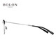 Tyrannosaurus (BOLON) myopia glasses frame, 25-year new product Wang Hedi same titanium alloy eyebrow line glasses frame BA7009 Selected B15-Mumbling Black Silver This item is only single frame-frame supports trial on