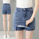 Pei Shiyans Hoch-T-Denim-Kurzrock im Sommer-Dünnstil, Elastizität der Anti-Exposition, hohe Slimness, A-Line-Taschenrock, gerade kurzer Rock, blauer Rock 6630, Einzelgröße S, empfohlen 85-Jin [Jin gleich 0,5 kg]