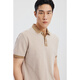 
Seven Wolf [Easy to take care of] Short-sleeved POLO summer new two-color interwoven jacquard cotton blend short-sleeved comfort top 702 (dark apricot color) L 170/88A