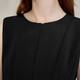 Sie ist elegant und elegant, kleiner schwarzer Rock für Frauen in 2025 Herbstkleidung, neuer runder Hals mittelgroß, schlankes Kleid