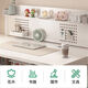 Minyu Schreibtisch Bücherregal Integrierte Tischtischstudiestisch High School Schüler Home Work Desk Loch Board Computer Desk Schreibtisch (einzelne Tisch-Horizontale Board-Aufbewahrung) Warm White 100cm