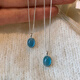 S925 silver natural aquamarine pendant necklace women's accessories 2025 new style simple light luxury total length about 46cm